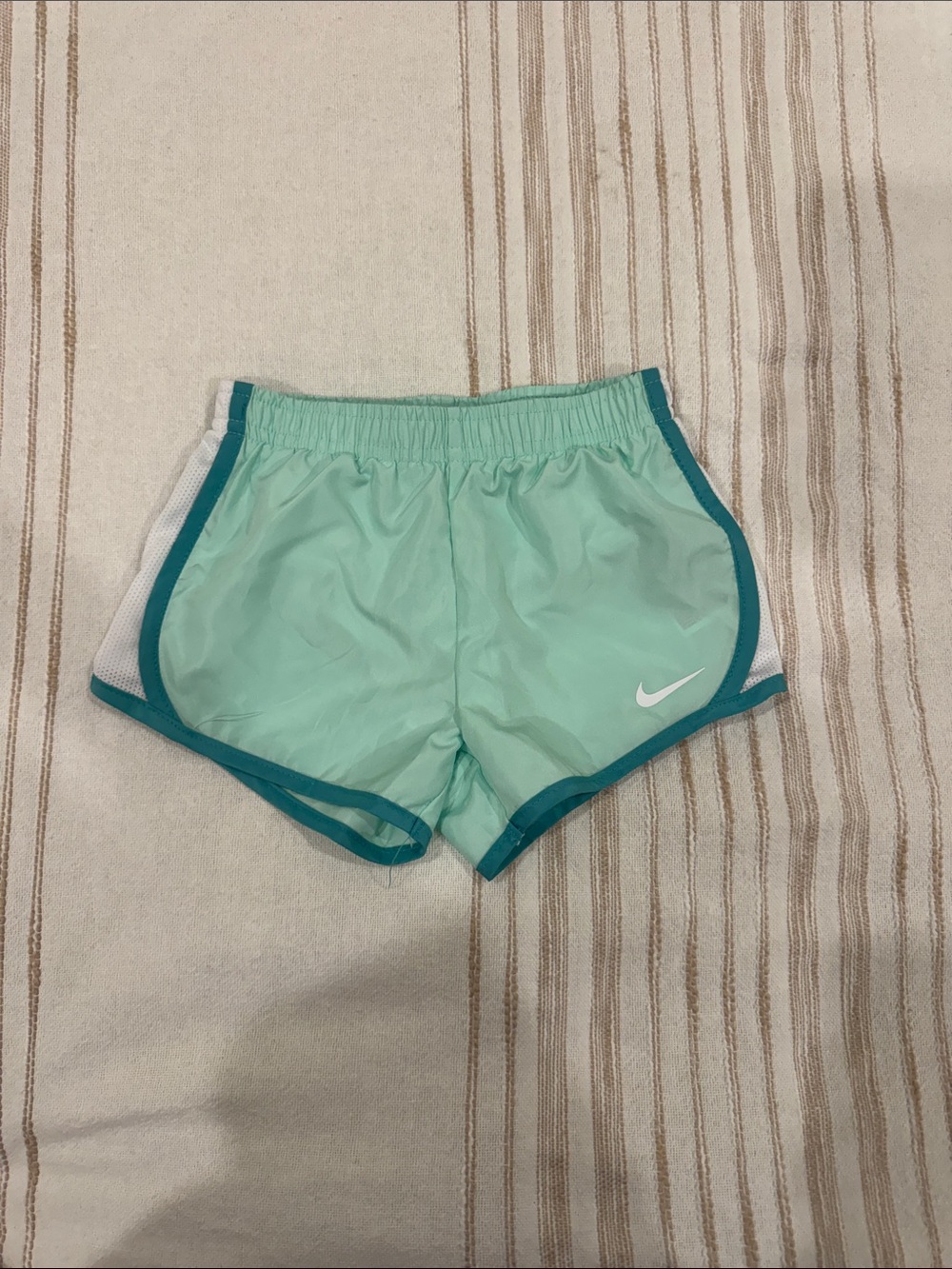 Nike Girl's Mint Teal Trim Athletic Shorts